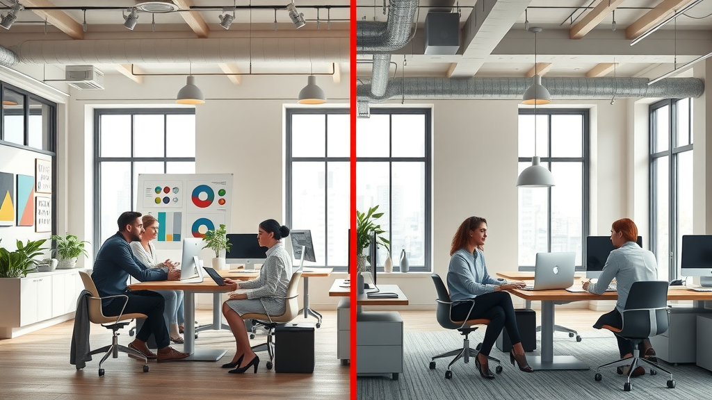 Brand Identity Baltimore: Side-by-side comparison of a full-service design agency and boutique design studio in Baltimore, branding samples in modern spaces