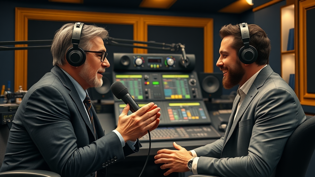 Baltimore podcast studio rental dynamic interview host guest professional production studio baltimore-themed soundproof studio microphones production team