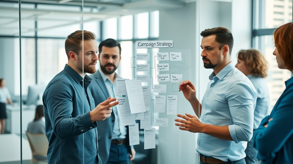 Digital marketers planning strategy at Baltimore agency