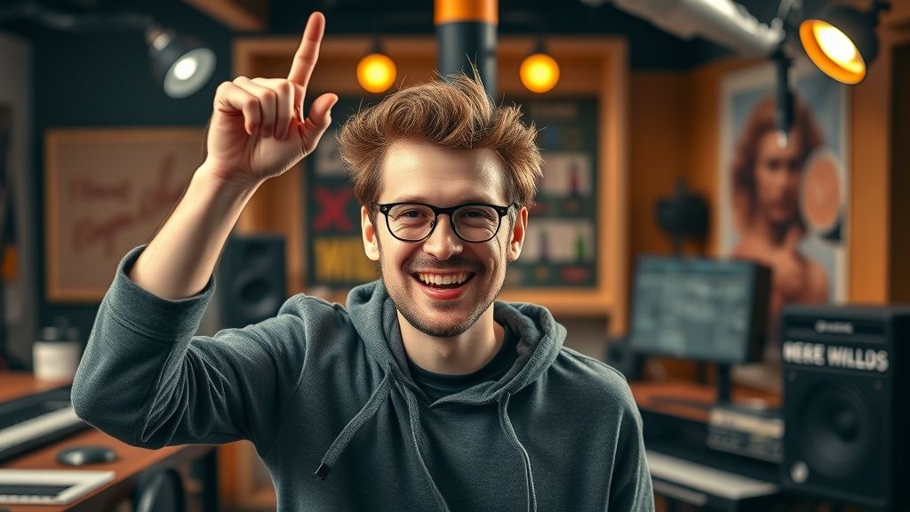 confident Baltimore podcaster celebrating podcast success, podcast recording tips Baltimore