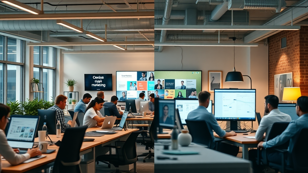 modern digital marketing team versus traditional ad agency team in Baltimore strategies