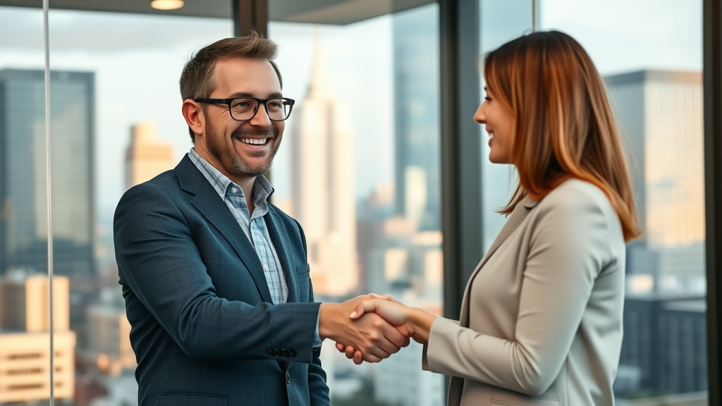 Satisfied Baltimore client with consultant - digital marketing agency Baltimore