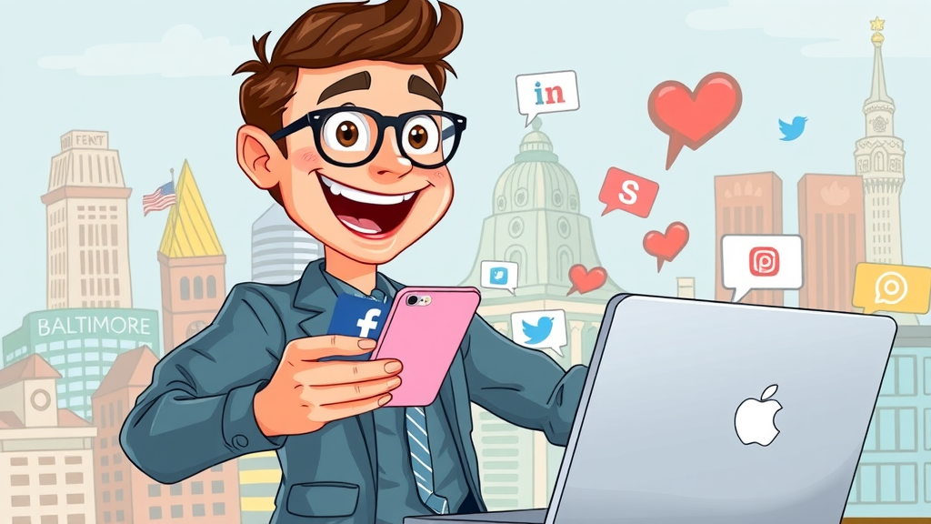 Baltimore social media marketing professional at work