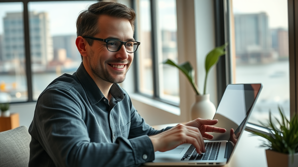 person managing Google Business Profile for local seo baltimore