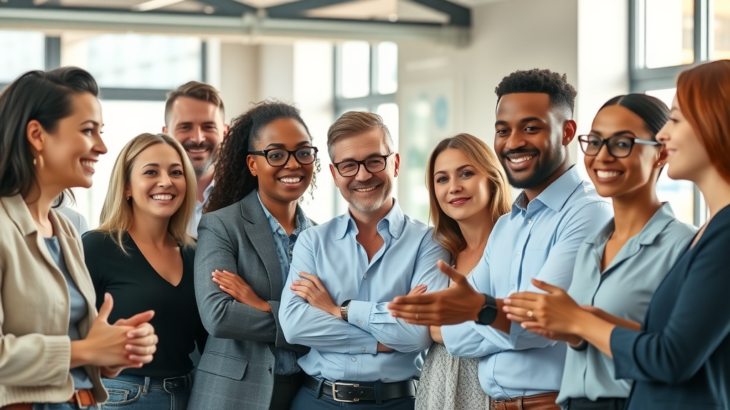Engaging group of diverse small business owners collaborating with branding elements - small business branding videos