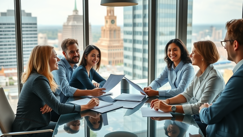 Baltimore marketing agency professionals negotiating partnerships, illustrating collaboration for superior content marketing outcomes.