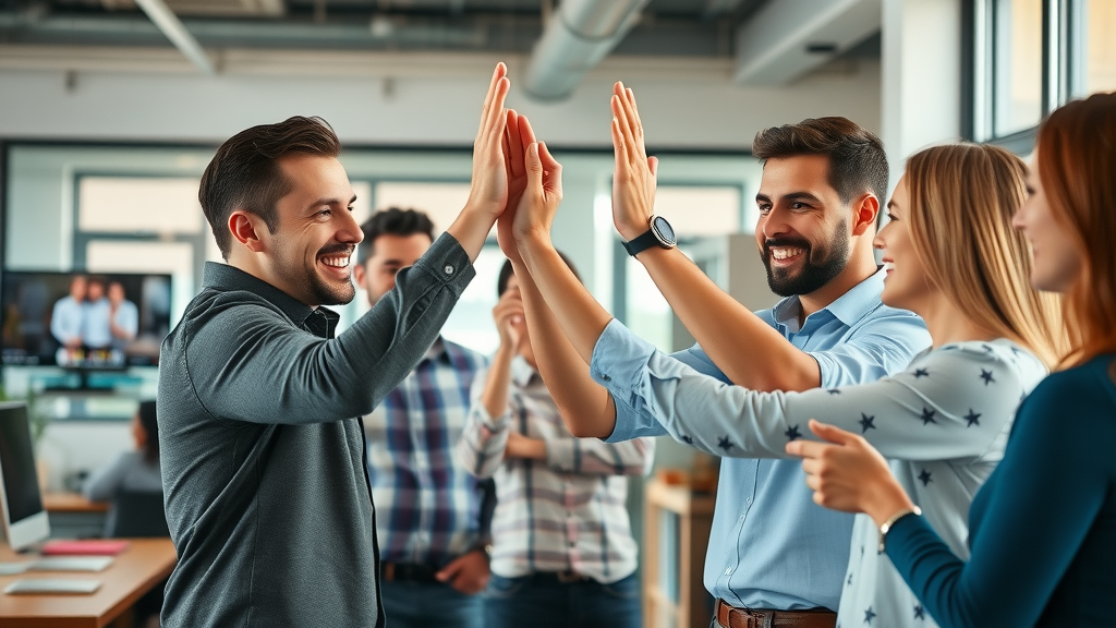 Baltimore business owners celebrate a successful video marketing project