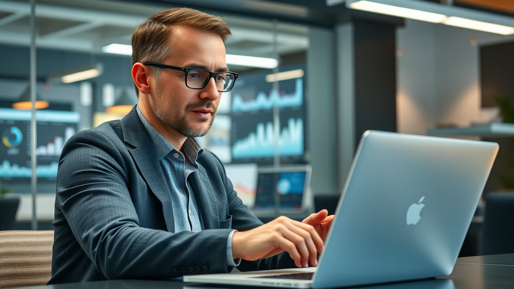 Baltimore seo company consultant reviews analytics with client showing branding visuals and data charts