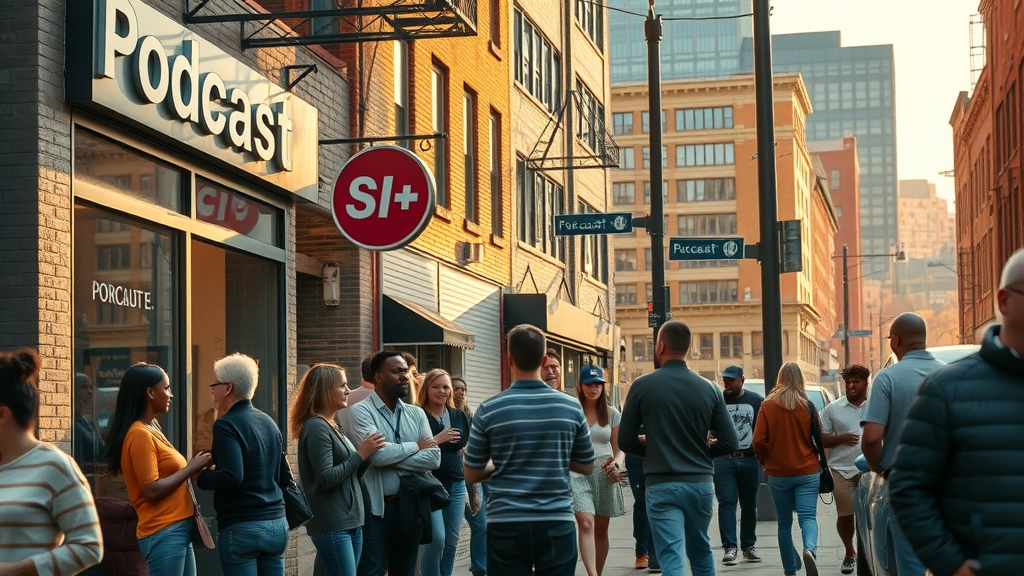 dynamic Baltimore cityscape with creative community and podcast studios in the heart of maryland