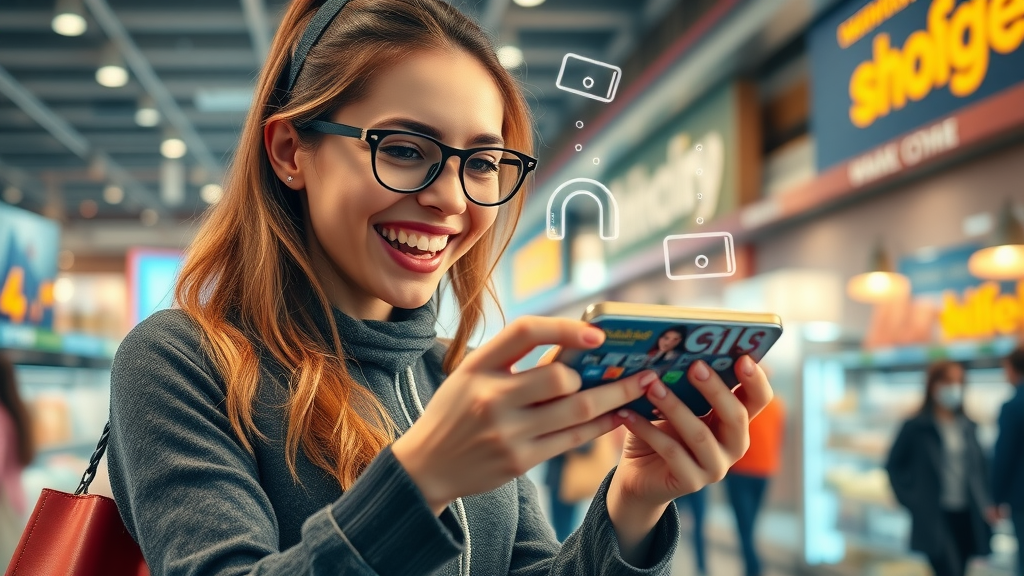 modern online shopper engaging with livestream shopping event, social commerce trends 2024